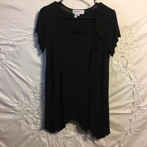Ruffled Balck Shirt